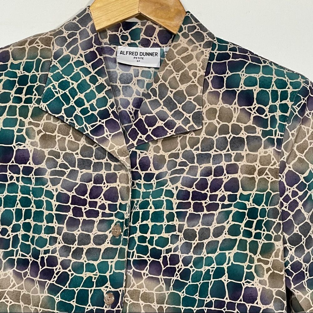 Alfred Dunner Pullover Button up Blouse - Picture 5 of 16